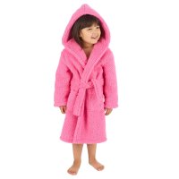 18C1031: Kids Borg Dressing Gown- Bubble Gum (3-6 Years)